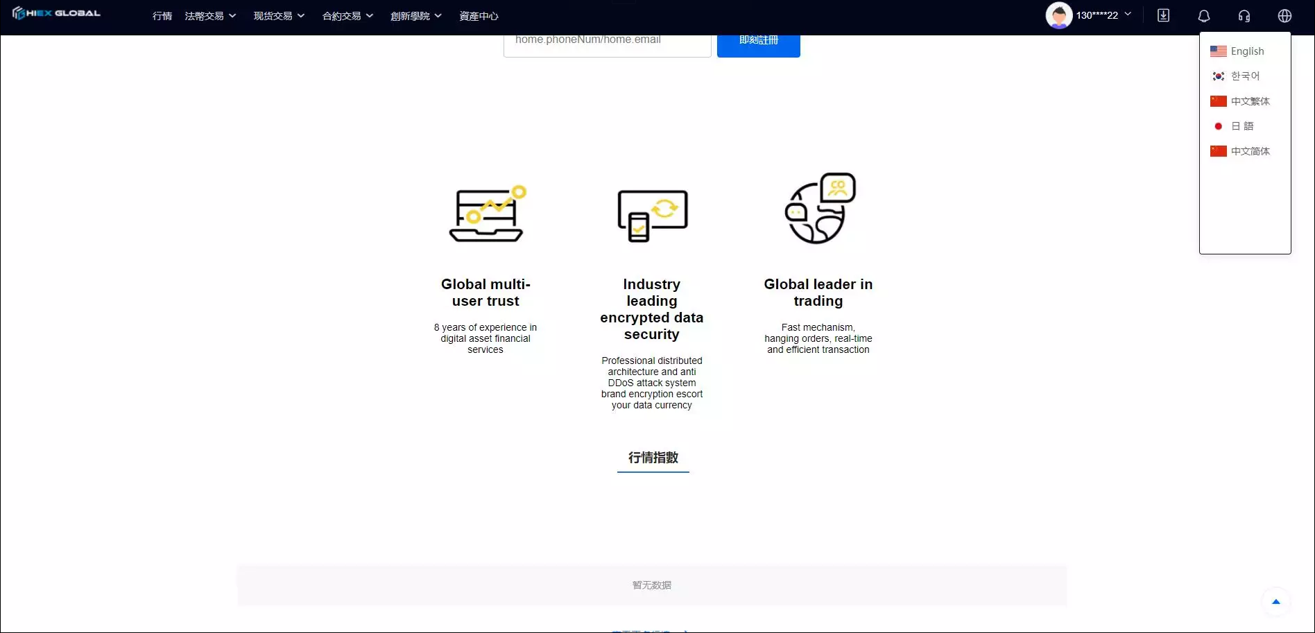 HIEX Global交易所/java交易所/永续合约